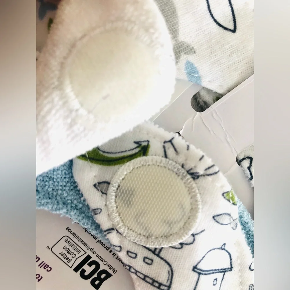 Set of THREE NEW baby bibs - beach nautical theme - newborn NWT new unused